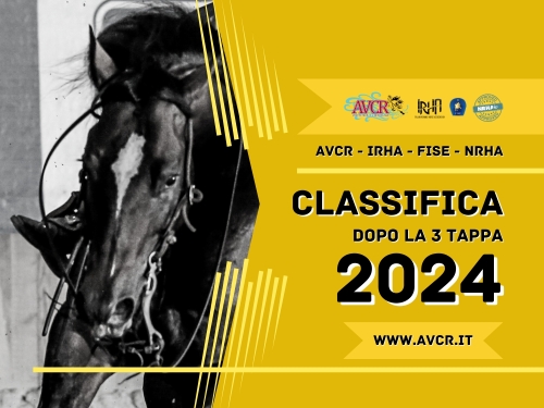 Classifica dopo la 3 tappa AVCR-IRHA-FISE-NRHA 2024