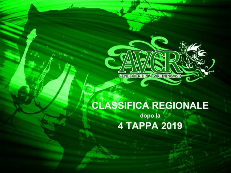 Classifica regionale dopo la 4 tappa AVCR-IRHA-FISE 2019